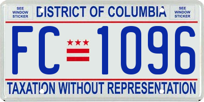 DC license plate FC1096