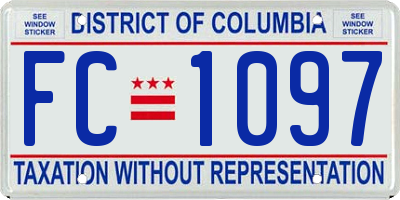 DC license plate FC1097