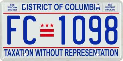 DC license plate FC1098