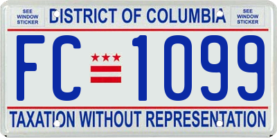 DC license plate FC1099