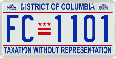 DC license plate FC1101