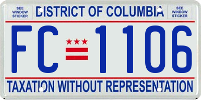 DC license plate FC1106