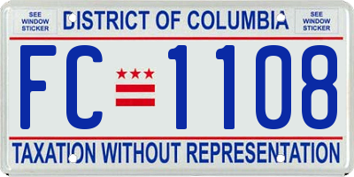 DC license plate FC1108