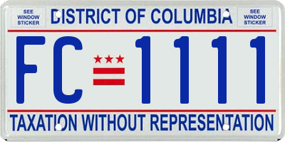 DC license plate FC1111