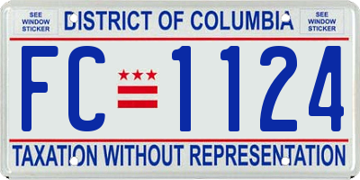 DC license plate FC1124