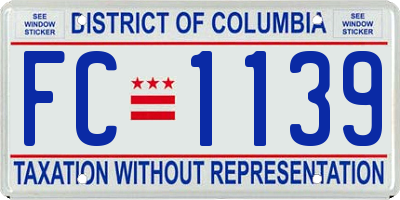 DC license plate FC1139