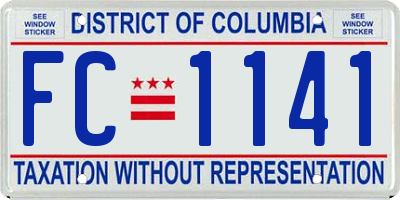 DC license plate FC1141