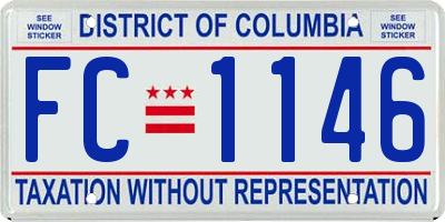 DC license plate FC1146