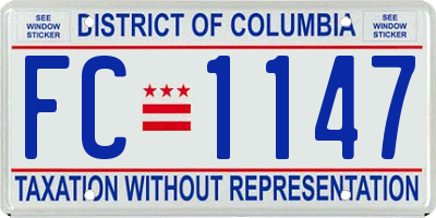 DC license plate FC1147