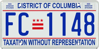 DC license plate FC1148