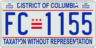 DC license plate FC1155