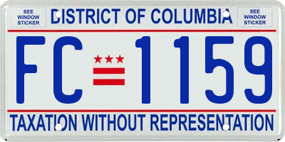 DC license plate FC1159