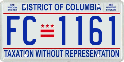 DC license plate FC1161