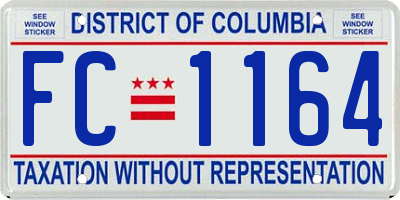 DC license plate FC1164