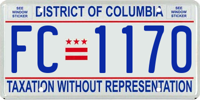 DC license plate FC1170