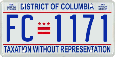 DC license plate FC1171