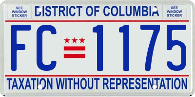 DC license plate FC1175