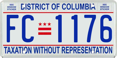 DC license plate FC1176