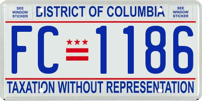 DC license plate FC1186