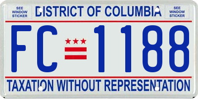 DC license plate FC1188