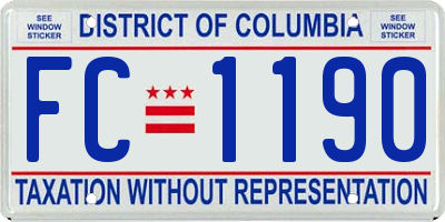 DC license plate FC1190