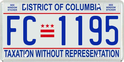 DC license plate FC1195