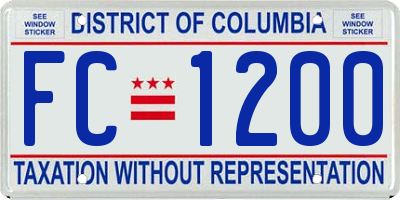 DC license plate FC1200