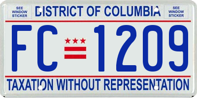 DC license plate FC1209