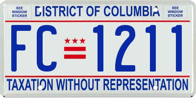 DC license plate FC1211