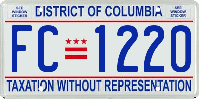 DC license plate FC1220