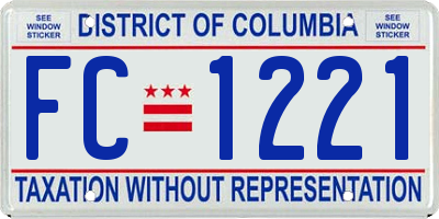 DC license plate FC1221