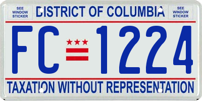 DC license plate FC1224