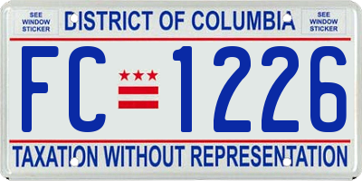 DC license plate FC1226