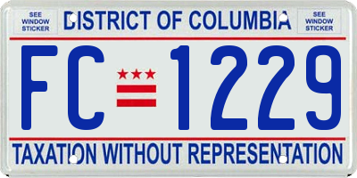 DC license plate FC1229