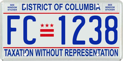 DC license plate FC1238