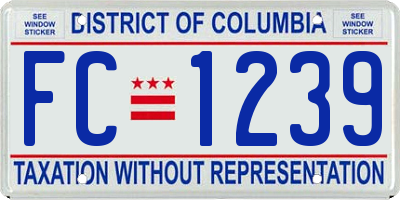 DC license plate FC1239