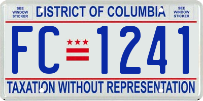 DC license plate FC1241