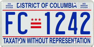 DC license plate FC1242