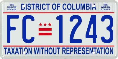 DC license plate FC1243