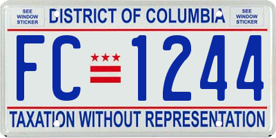 DC license plate FC1244