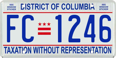 DC license plate FC1246