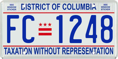 DC license plate FC1248