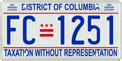 DC license plate FC1251