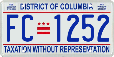 DC license plate FC1252