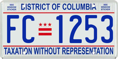 DC license plate FC1253