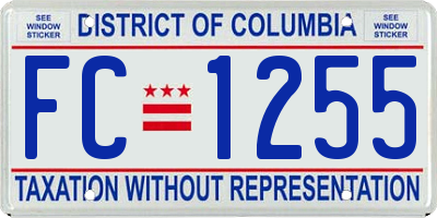 DC license plate FC1255