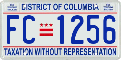 DC license plate FC1256