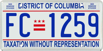 DC license plate FC1259