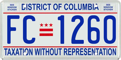 DC license plate FC1260