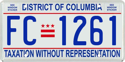 DC license plate FC1261